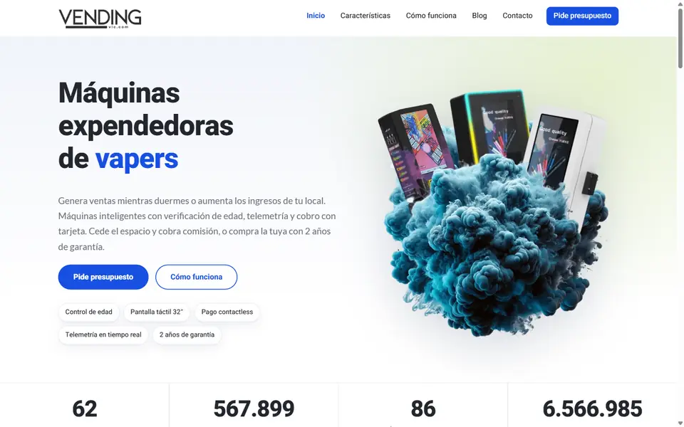 Página de inicio de VendingVLC